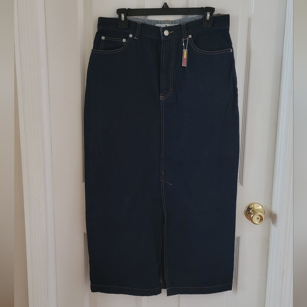 Tommy Hilfiger Navy Denim Skirt